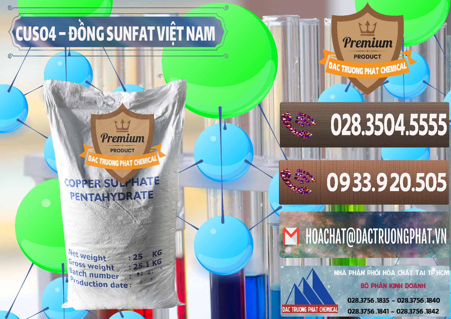 Chuyên cung ứng & phân phối CuSO4 – Đồng Sunfat Dạng Bột Việt Nam - 0196 - Nơi phân phối _ cung ứng hóa chất tại TP.HCM - hoachatviet.net
