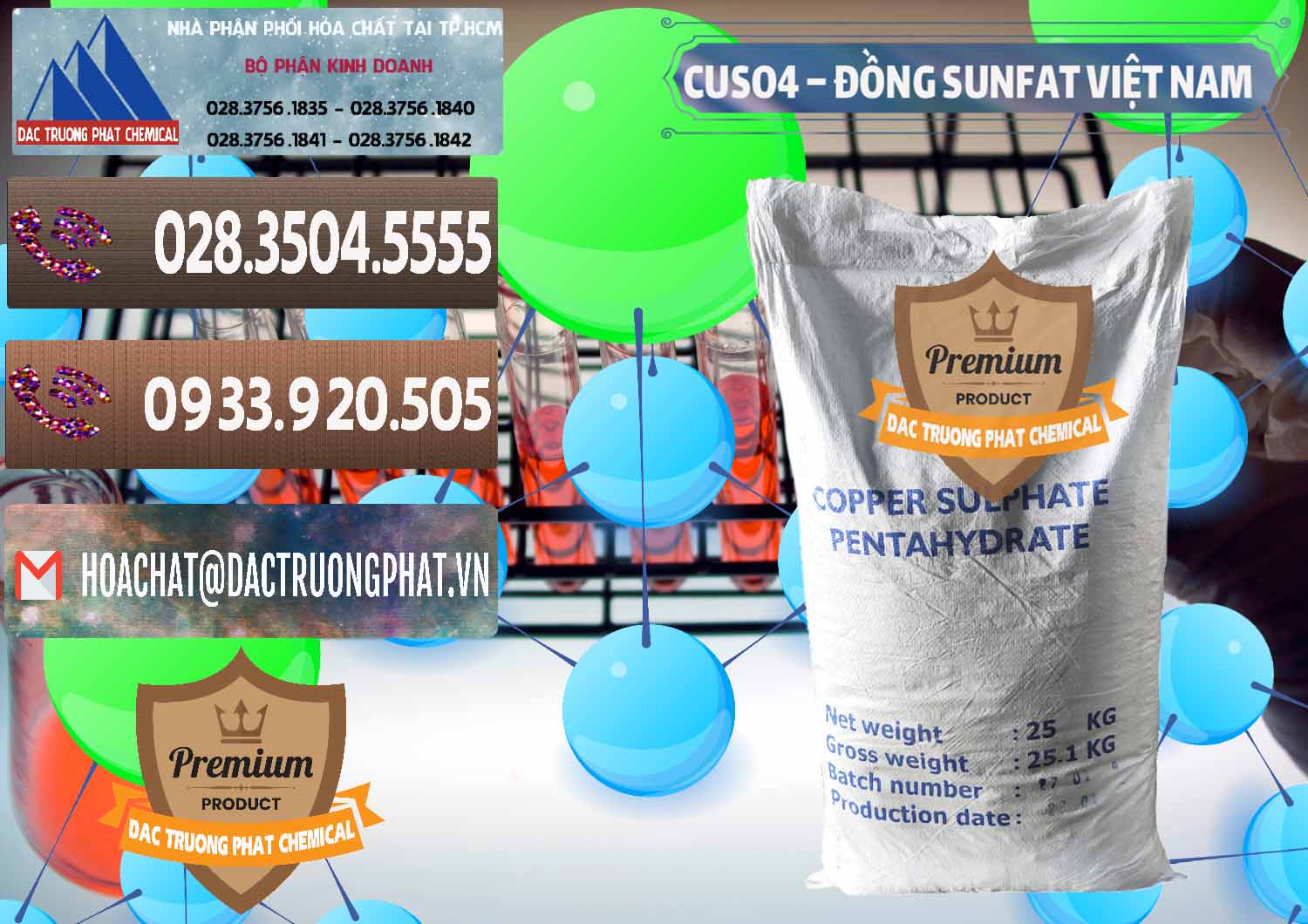Cung ứng _ bán CuSO4 – Đồng Sunfat Dạng Bột Việt Nam - 0196 - Công ty chuyên bán và cung ứng hóa chất tại TP.HCM - hoachatviet.net