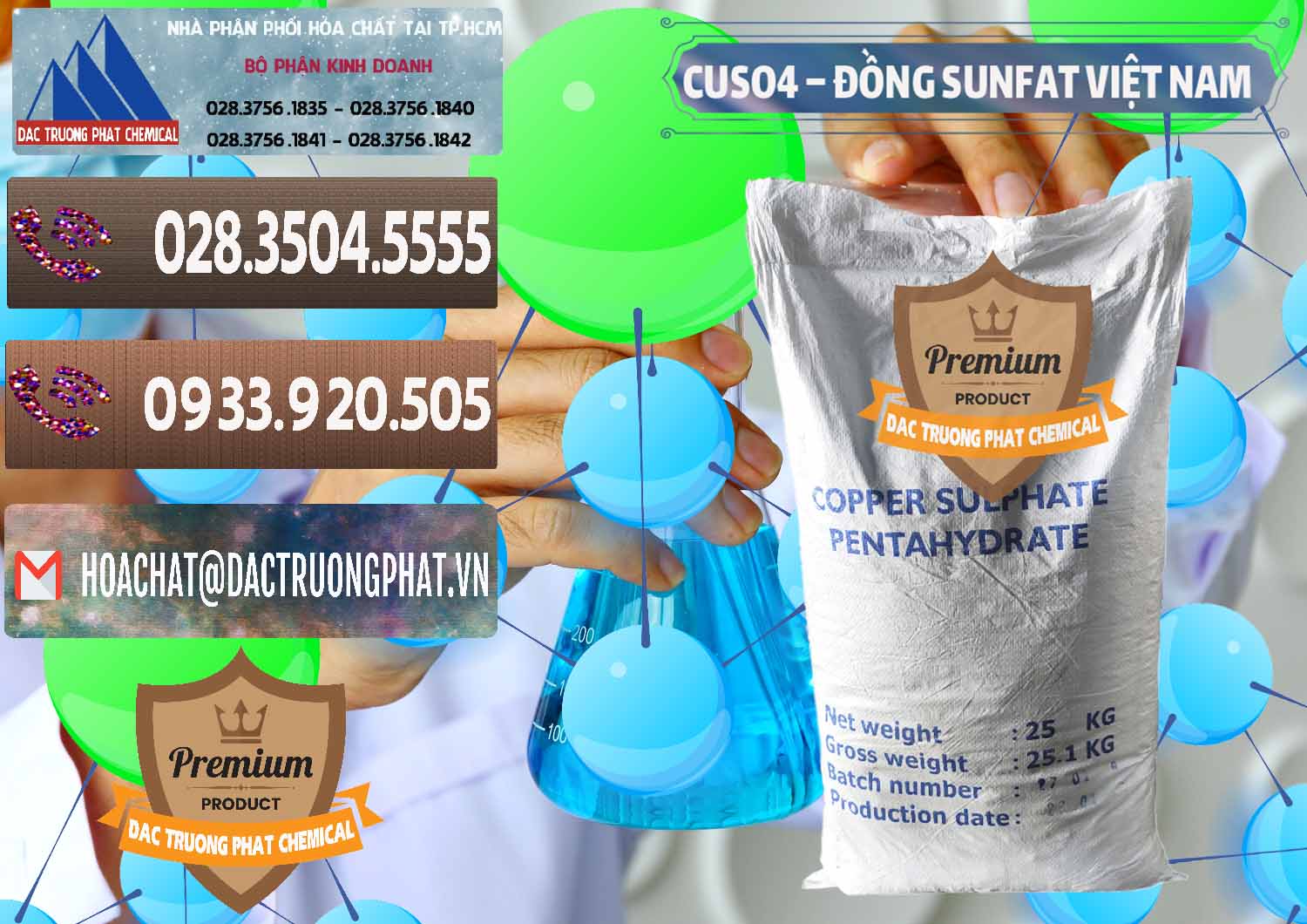Chuyên kinh doanh ( cung cấp ) CuSO4 – Đồng Sunfat Dạng Bột Việt Nam - 0196 - Công ty phân phối và bán hóa chất tại TP.HCM - hoachatviet.net