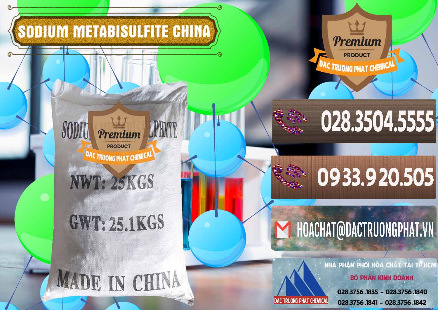 Chuyên nhập khẩu - bán Sodium Metabisulfite - NA2S2O5 Trung Quốc China - 0484 - Cty chuyên kinh doanh - phân phối hóa chất tại TP.HCM - hoachatviet.net