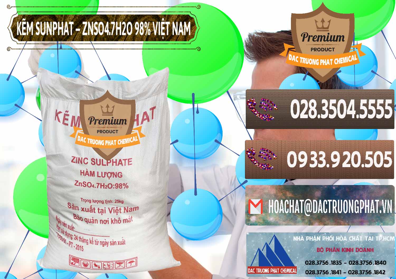 Chuyên kinh doanh - cung cấp Kẽm Sunfat – ZNSO4.7H2O Việt Nam - 0189 - Đơn vị chuyên bán - cung ứng hóa chất tại TP.HCM - hoachatviet.net